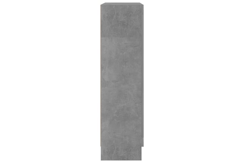 Vitrinskåp betonggrå 82,5x30,5x115 cm spånskiva - Grå - Förvaring - Skåp - Vitrinskåp