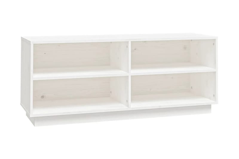 Skoskåp vit 110x34x45 cm massiv furu - Vit - Möbler - Stolar & fåtöljer - Sittbänk - Skobänk & skohylla med bänk