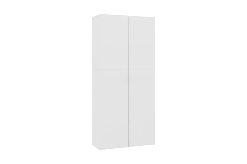 Skoskåp vit högglans 80x35,5x180 cm spånskiva - Vit högglans - Möbler - Hallmöbler - Möbelset för hall & entre