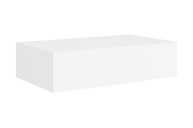 Väggmonterad låda 2 st vit 40x23,5x10 cm MDF - Vit - Förvaring - Småförvaring - Förvaringslåda