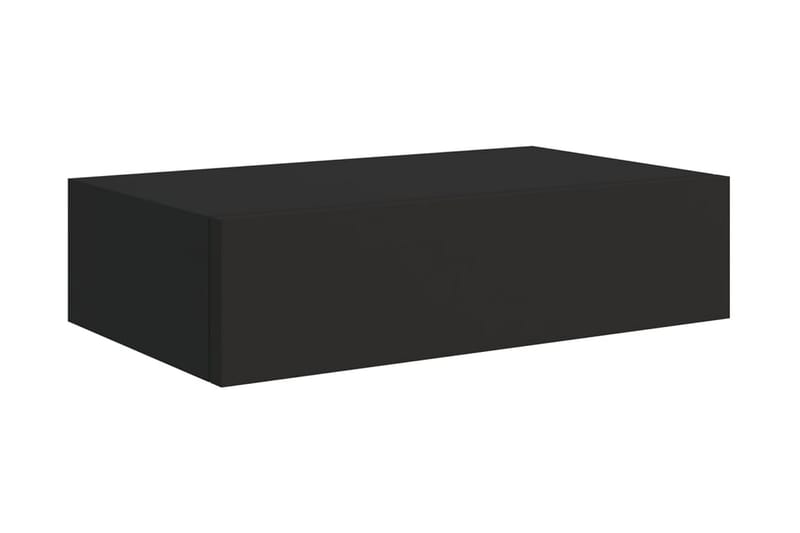 Väggmonterad låda svart 40x23,5x10 cm MDF - Svart - Förvaring - Småförvaring - Förvaringslåda