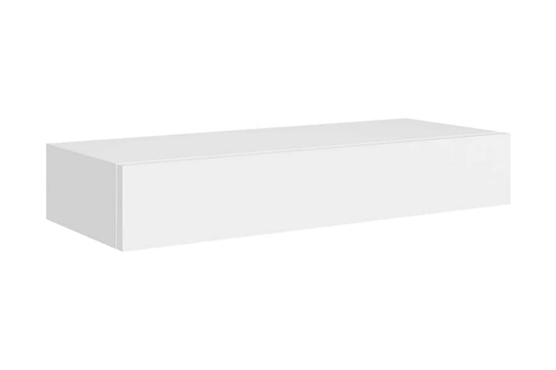 Väggmonterad låda vit 60x23,5x10 cm MDF - Vit - Förvaring - Småförvaring