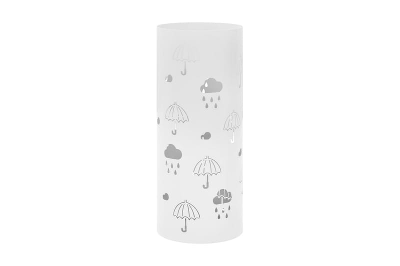 Paraplyställ paraplyer stål vit