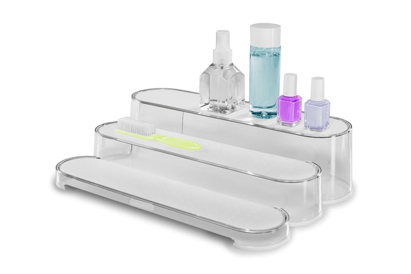 3-stegstrappa för smink Transparent plast - Rode Bath - Förvaring - Småförvaring - Smyckesförvaring - Smyckesställ & smyckesskrin