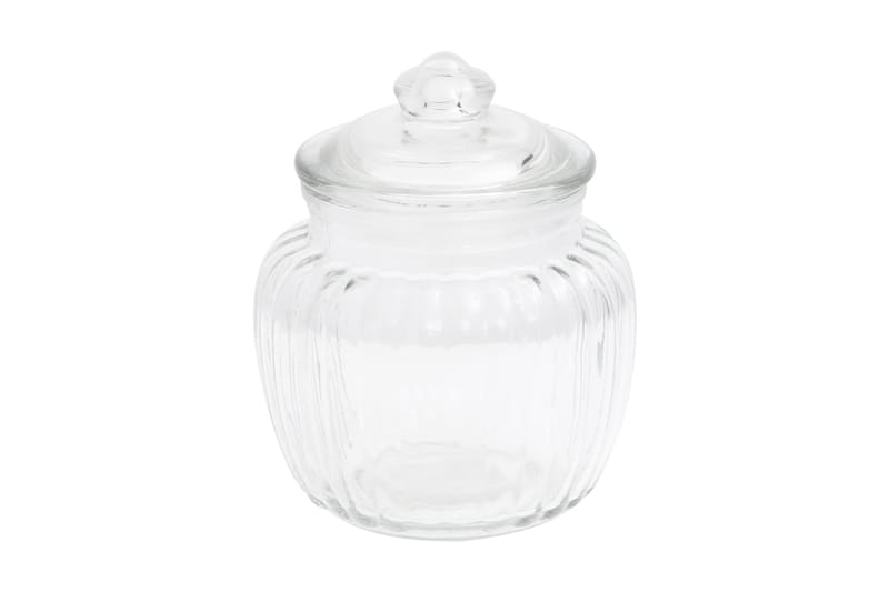 Förvaringsburkar i glas 4 st 500 ml - Transparent - Hushåll - Matlagning & Bakning - Köksredskap & kökstillbehör - Flaskor & burkar