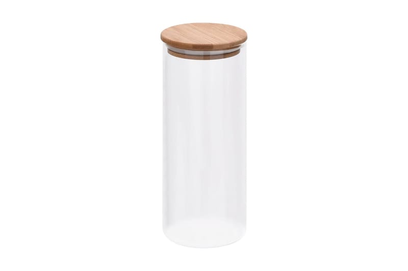 Förvaringsburkar i glas med bambulock 6 st 1000 ml - Transparent - Hushåll - Matlagning & Bakning - Köksredskap & kökstillbehör - Flaskor & burkar