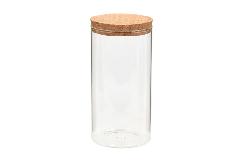 Förvaringsburkar i glas med korklock 6 st 1100 ml - Transparent - Hushåll - Matlagning & Bakning - Köksredskap & kökstillbehör
