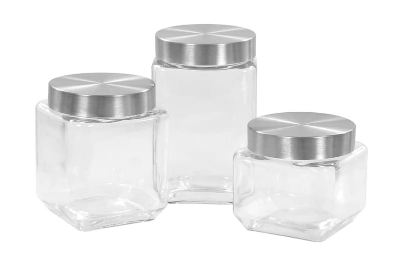 Förvaringsburkar i glas med korklock 6 st 800/1200/1700 ml - Transparent - Hushåll - Matlagning & Bakning - Köksredskap & kökstillbehör - Flaskor & burkar