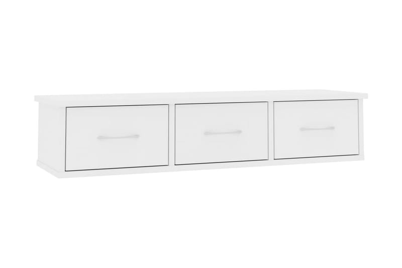 Väggmonterade lådor vit 88x26x18,5 cm spånskiva