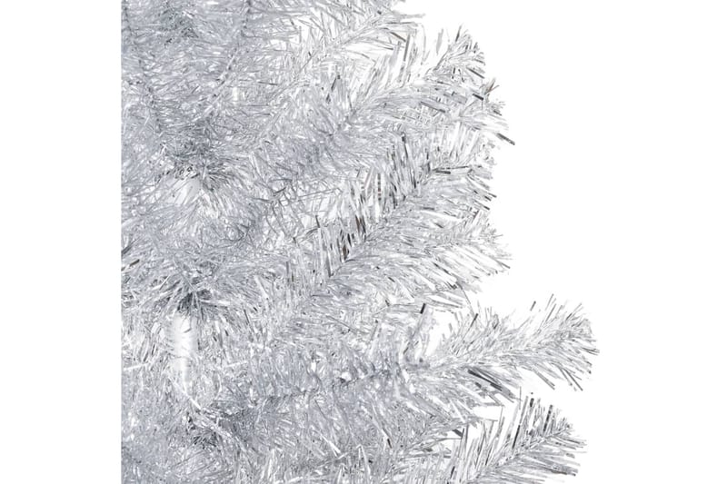 Plastgran med LED och julgranskulor silver 120 cm PET - Heminredning - Dekoration - Julpynt & juldekoration