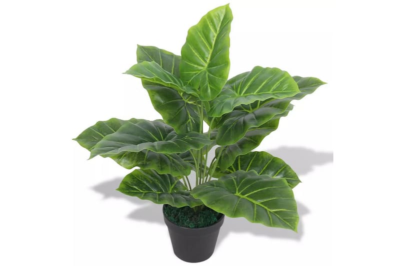 Konstväxt Taro med kruka 45 cm grön - Grön - Heminredning - Dekoration - Konstgjorda växter