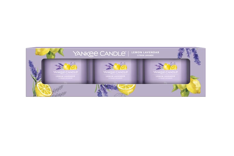 Filled Votive Lemon Lavender Doftljus 3-pack - Yankee Candle - Möbler - Stolar & fåtöljer - Pall & puff