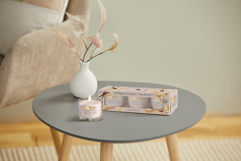 Filled Votive Vanilla Crème Brulee Doftljus 3-pack - Yankee Candle - Inredning - Dekoration & inredningsdetaljer