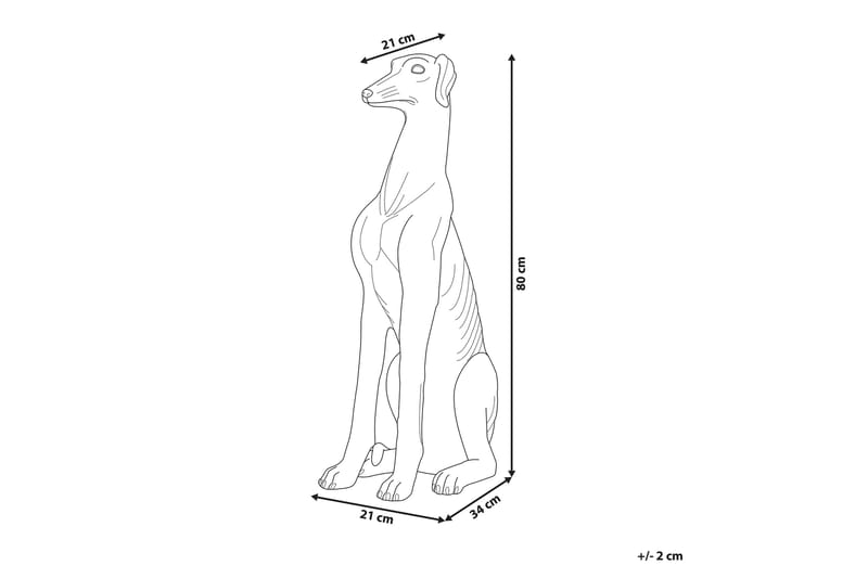 Greyhound Skulptur 34|21|80 cm - Vit - Inredning - Dekoration & inredningsdetaljer