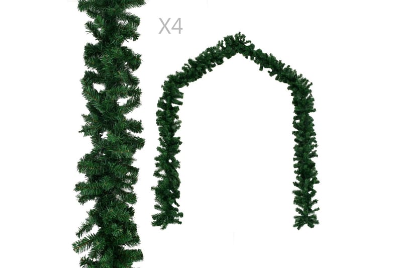 Julgirlanger 4 st grön 270 cm PVC - Grön - Inredning - Dekoration & inredningsdetaljer