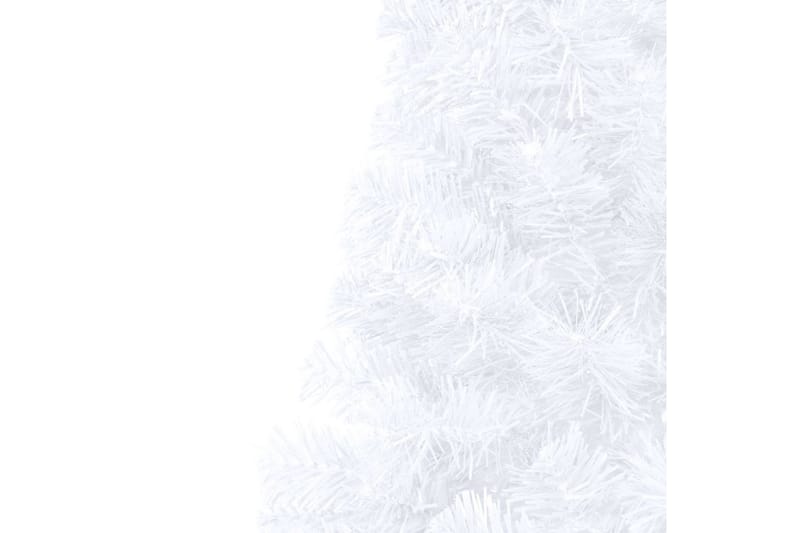 Halv plastgran med LED och julgranskulor vit 180 cm - Vit - Inredning - Julpynt & helgdekoration - Julpynt & juldekoration - Plastgran