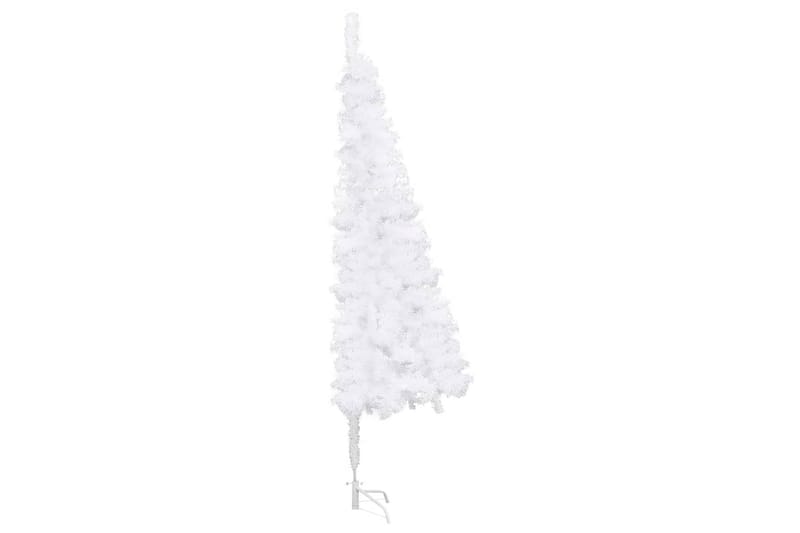 Plastgran för hörn med LED och julgranskulor vit 180 cm PVC - Inredning - Julpynt & helgdekoration - Julpynt & juldekoration - Plastgran