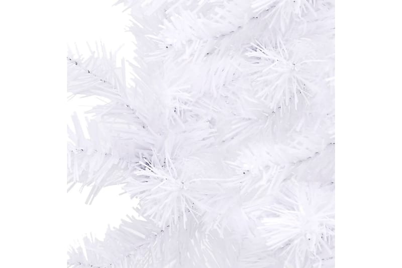 Plastgran för hörn med LED och julgranskulor vit 180 cm PVC - Inredning - Julpynt & helgdekoration - Julpynt & juldekoration - Plastgran