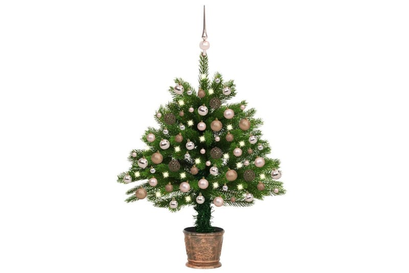 Plastgran med LED och julgranskulor 65 cm grön - Inredning - Julpynt & helgdekoration - Julpynt & juldekoration - Plastgran