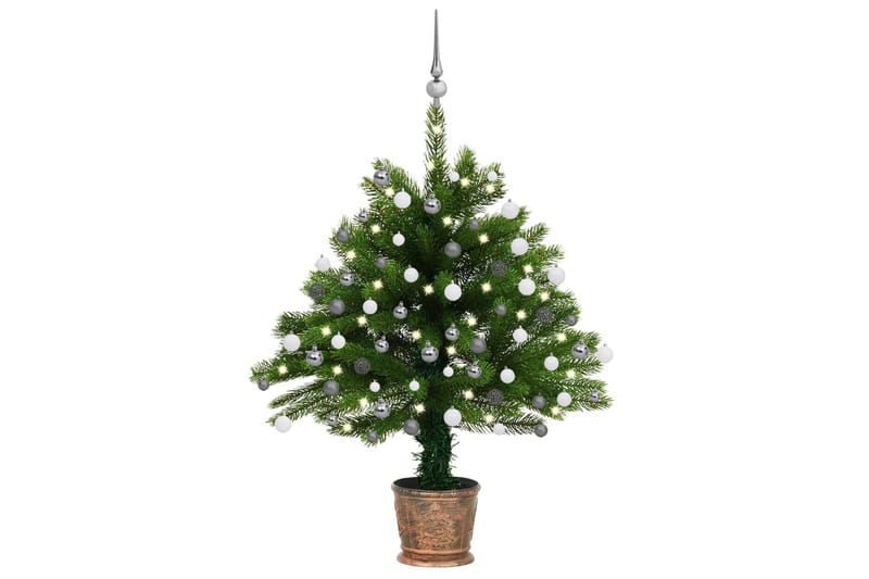 Plastgran med LED och julgranskulor 65 cm grön - Inredning - Julpynt & helgdekoration - Julpynt & juldekoration - Plastgran