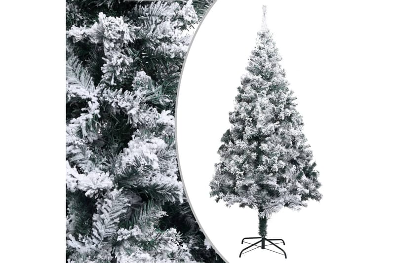 Plastgran med LED och julgranskulor och snö grön 400 cm - Inredning - Julpynt & helgdekoration - Julpynt & juldekoration - Plastgran