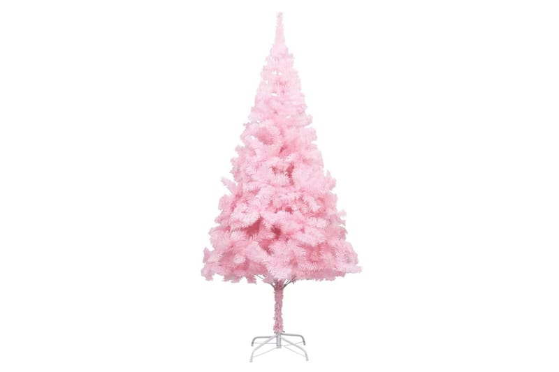 Plastgran med LED och julgranskulor rosa 240 cm PVC - Rosa - Inredning - Julpynt & helgdekoration - Julpynt & juldekoration - Plastgran