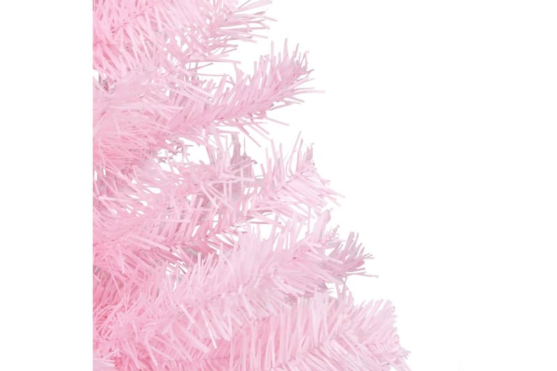 Plastgran med LED och julgranskulor rosa 240 cm PVC - Rosa - Inredning - Julpynt & helgdekoration - Julpynt & juldekoration - Plastgran