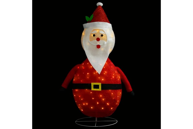 Dekorativ jultomte med LED lyxigt tyg 120 cm