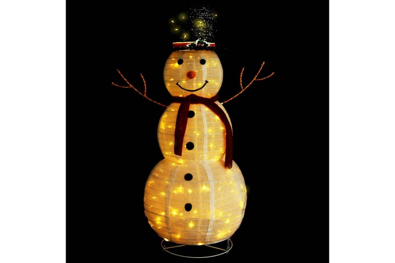 Dekorativ snögubbe med LED lyxigt tyg 120 cm - Vit - Inredning - Julpynt & helgdekoration - Julpynt & juldekoration - Julängel & julfigur