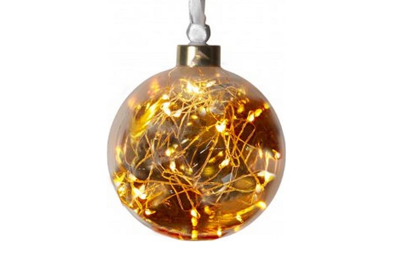 Glow Glaskula 10 cm Amber - Star Trading - Inredning - Julpynt & helgdekoration - Julpynt & juldekoration