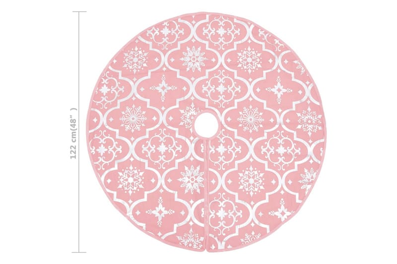 Julgranskrage lyxig med rosa strumpa Ã˜122 cm tyg - Rosa - Inredning - Julpynt & helgdekoration - Julpynt & juldekoration