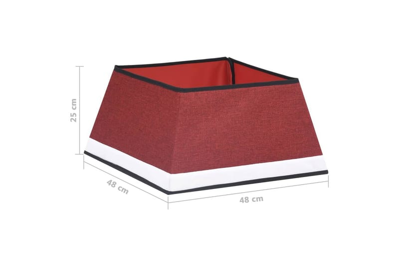 Julgranskrage röd och vit 48x48x25 cm - Röd - Inredning - Julpynt & helgdekoration - Julpynt & juldekoration