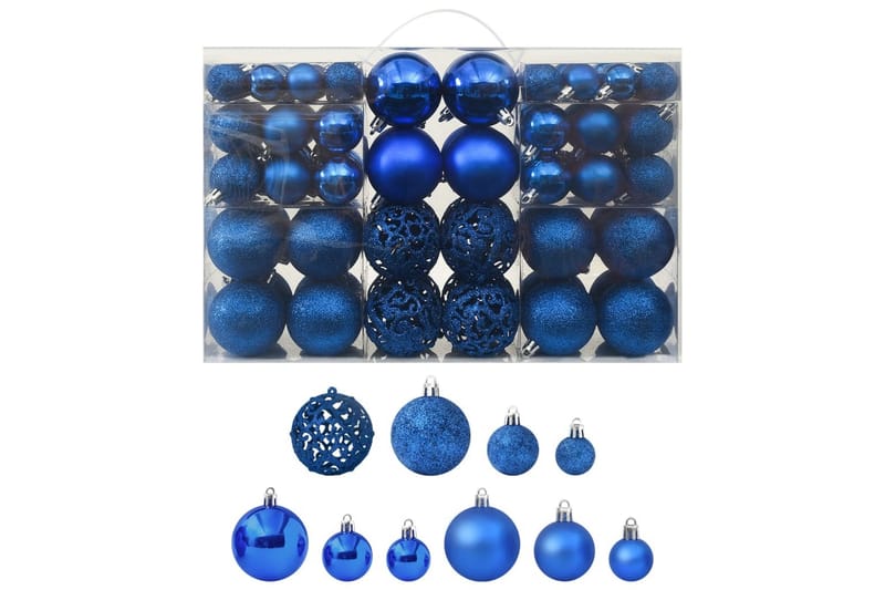 Julgranskulor 100 st blå - Blå - Inredning - Julpynt & helgdekoration - Julpynt & juldekoration - Plastgran