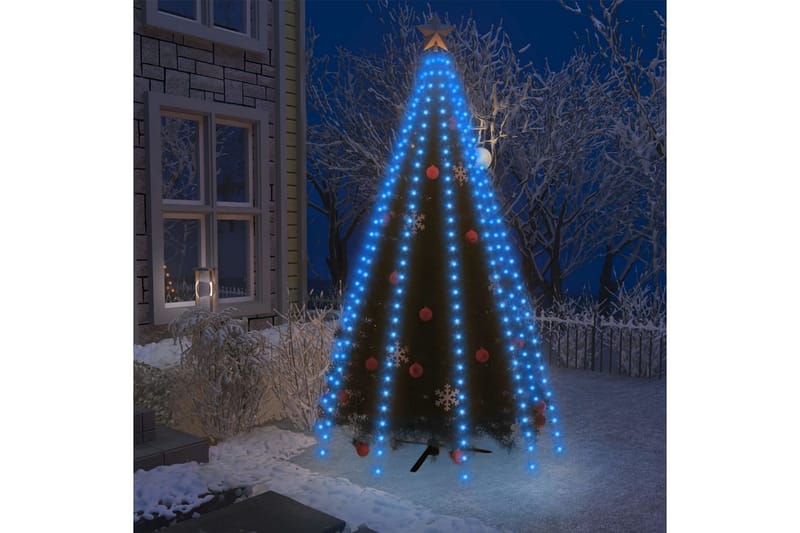 Ljusnät för julgran 300 lysdioder blå 300 cm - Blå - Inredning - Julpynt & helgdekoration - Julpynt & juldekoration - Julgranspynt