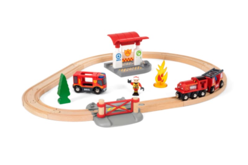 Tågset med brandmanstema - Flerfärgad - Inredning - Inredning barnrum & leksaker - Leksaker - Babyleksaker