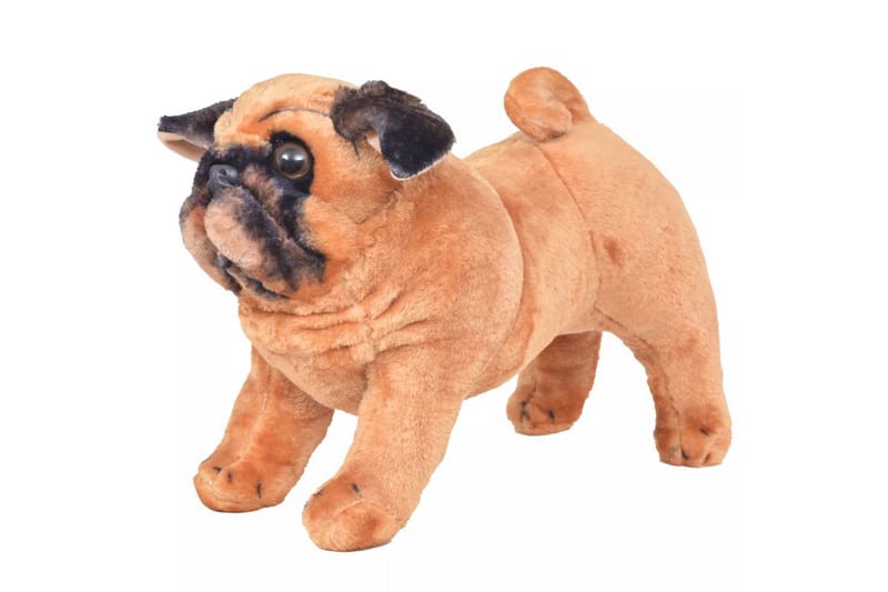 Stående leksakshund mops plysch ljusbrun XXL - Brun - Inredning - Inredning barnrum & leksaker - Leksaker - Mjukleksaker & gosedjur