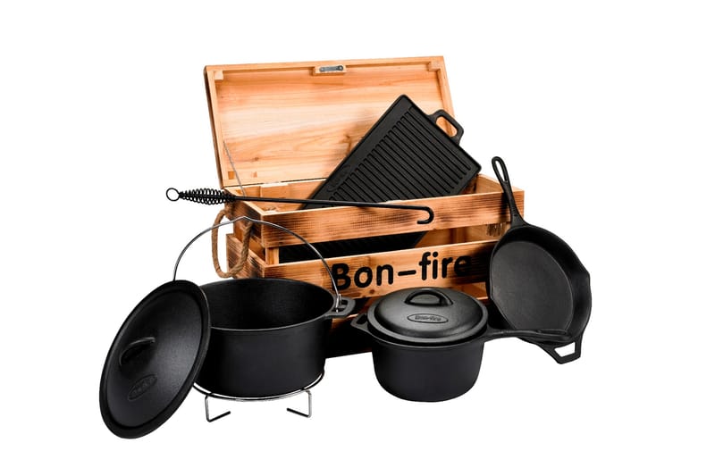 Bonfire Gjutjärnsset - Svart - Trädgård & spabad - Grillar & matlagning utomhus - Grilltillbehör