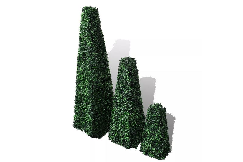 Buxbomträd pyramid 3 st - Grön - Inredning - Konstgjorda växter & plastväxter
