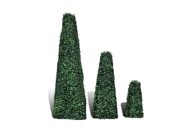Buxbomträd pyramid 3 st - Grön - Inredning - Konstgjorda växter & plastväxter