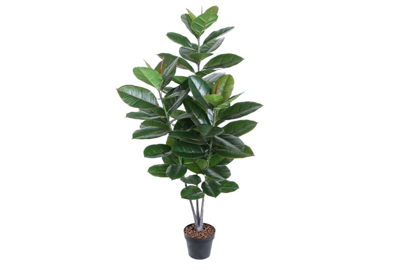 Grön Växt Rubberplant H130 cm 3 Grenar - Inredning - Konstgjorda växter & plastväxter