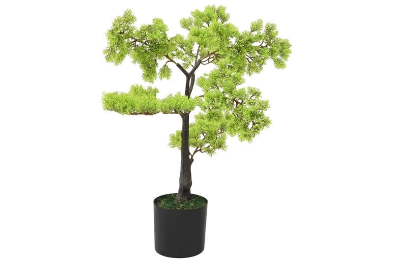 Konstgjort bonsaiträd i kruka cypress 60 cm grön - Grön - Inredning - Konstgjorda växter & plastväxter