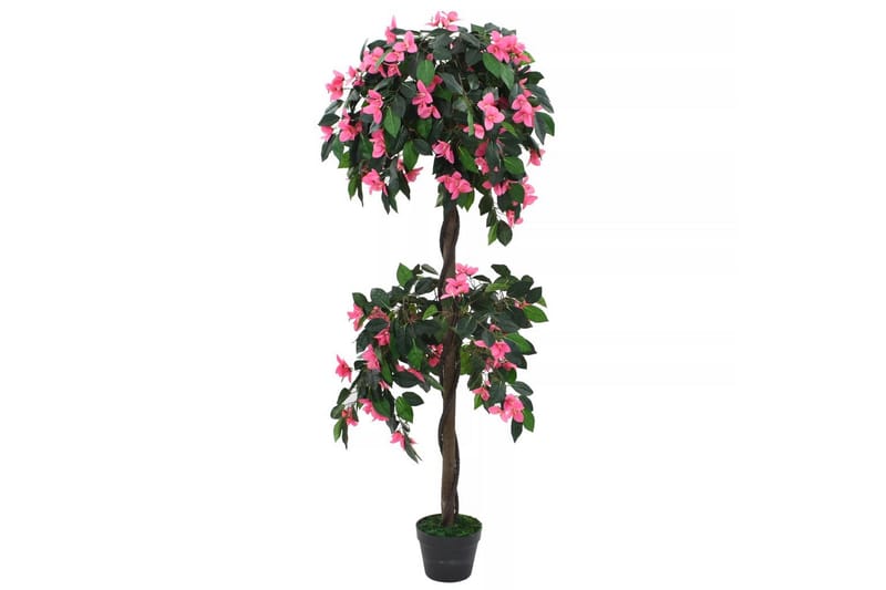 Konstväxt rhododendron med kruka 155 cm grön och rosa - Grön - Inredning - Konstgjorda växter & plastväxter