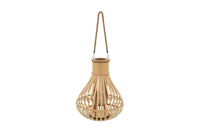 Hängande ljuslykta bambu naturlig - Beige - Inredning - Ljus & dofter - Ljusstakar & ljuslyktor