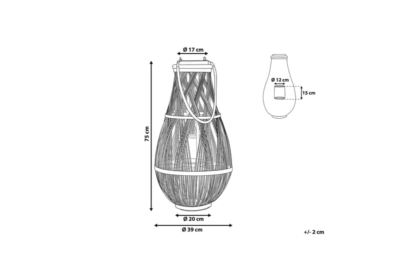 Tonga Lykta 39 cm - Svart - Inredning - Ljus & dofter - Ljusstakar & ljuslyktor