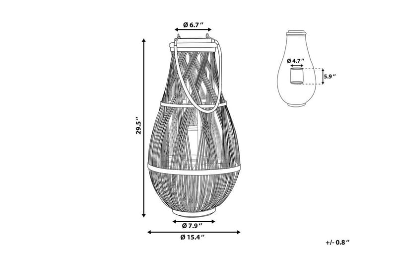 Tonga Lykta 39 cm - Svart - Inredning - Ljus & dofter - Ljusstakar & ljuslyktor