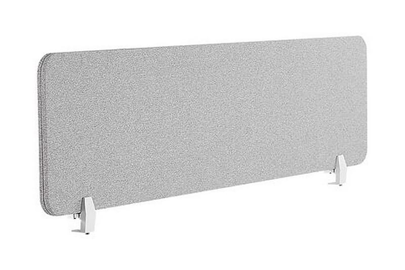Avskärmning för skrivbord 180x40 cm grå WALLY - Vit - Inredning - Rumsavdelare - Avskärmning skrivbord
