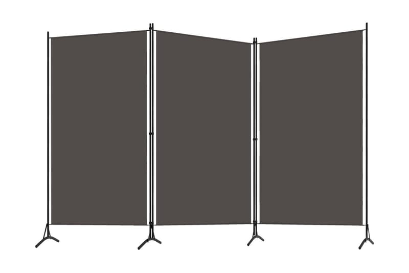 Rumsavdelare 3 paneler antracit 260x180 cm