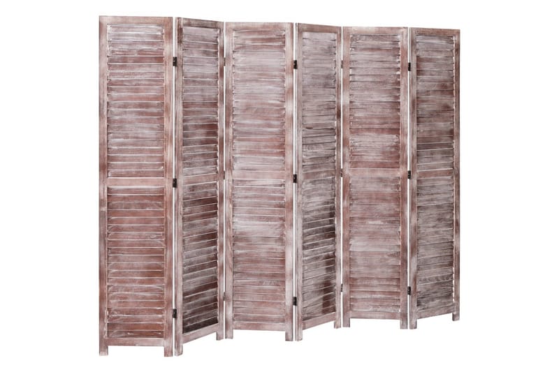 Rumsavdelare 6 paneler brun 210x165 cm trä - Brun - Heminredning - Småmöbler - Rumsavdelare