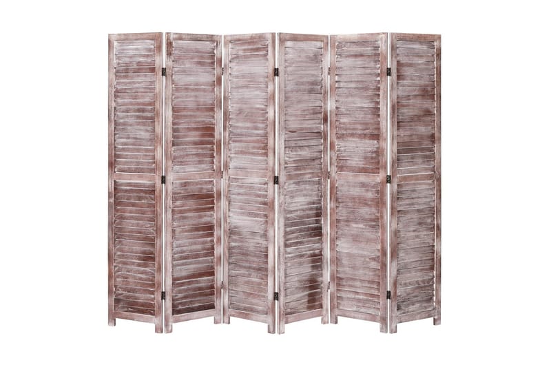 Rumsavdelare 6 paneler brun 210x165 cm trä - Brun - Heminredning - Småmöbler - Rumsavdelare