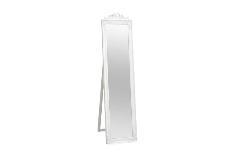 Fristående spegel barockstil 160x40 cm vit - Vit - Inredning - Speglar - Golvspegel
